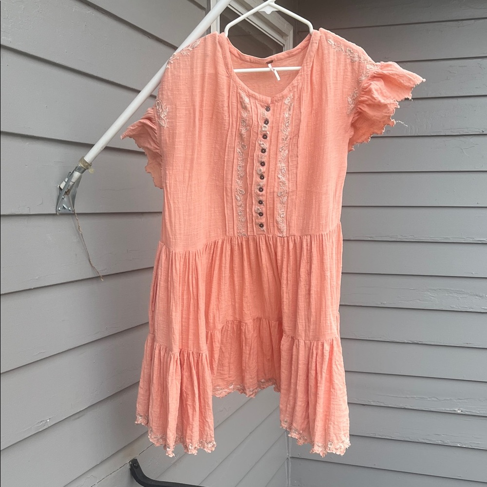 FREE PEOPLE Santiago Embroidered Mini Endless Summer Dress